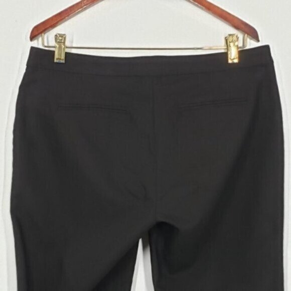 Karl Lagerfeld Paris Cropped Straight Skinny Black Dress Pant Gold Hardw… - Picture 6 of 16